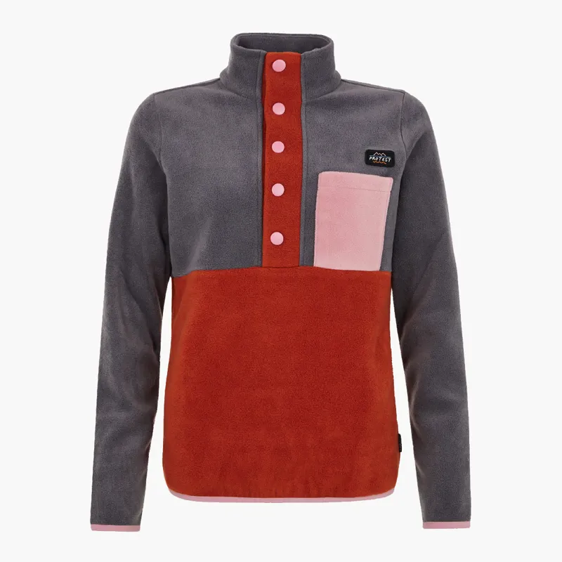Protest Prtsesto 1/4 Zip Top Uluru Rust-4